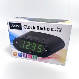 GPX 1.2 in. Black LED Dual Alarm Clock Radio with‎ AM/FM C303B - New